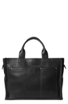 Shinola Bert Navigator Leather Brief Tote In Black