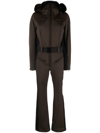 Goldbergh Parry Faux Fur Ski Suit In Brown