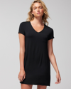 SOMA WOMEN'S COOL NIGHTS SHORT SLEEVE NIGHT GOWN IN BLACK SIZE LARGE | SOMA