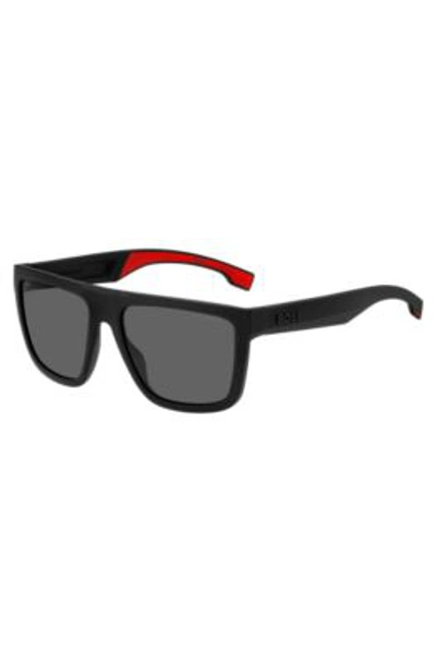 Hugo Boss Black Sunglasses With Rubberized Inner Temples Men's Eyewear In Assorted-pre-pack