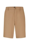 Hugo Boss Slim-fit Shorts In Beige