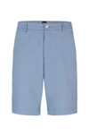 Hugo Boss Slim-fit Shorts In Light Blue