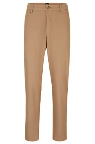 Hugo Boss Slim-fit Trousers In Beige