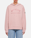 Moncler Cotton Logo Hoodie In Rose