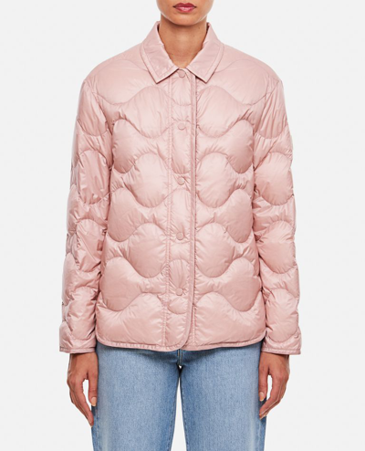 Moncler Quilted Padded Overshirt Jacket In Pink