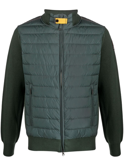 Parajumpers Takuji Padded-panel Jacket In Green