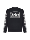 Aries Logo-print Long-sleeve Top In Black