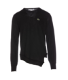 Comme Des Garçons X Lacoste Logo-patch Wool Jumper In Black