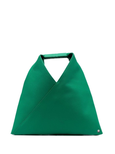 Mm6 Maison Margiela Pebble-texture Tote Bag In Green
