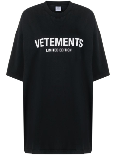 Vetements Limited Edition Logo T-shirt Clothing In Black
