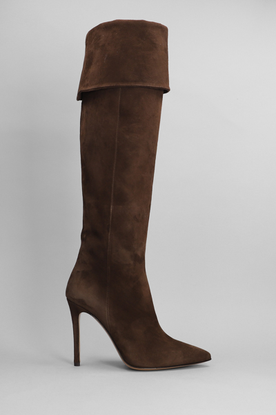 The Seller High Heels Boots In Dark Brown Suede
