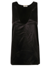 Saint Laurent Deep V-neck Tank Top In Black
