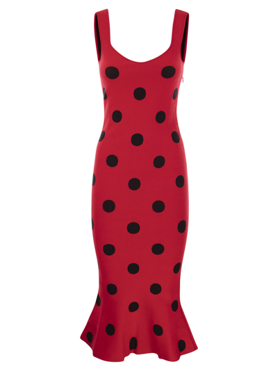 MARNI POLKA DOT VISCOSE SHEATH DRESS