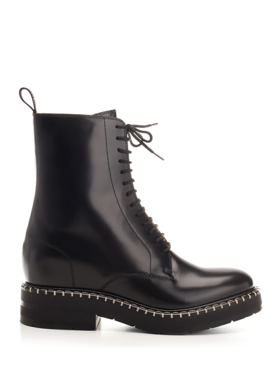 Chloé Noua Leather Ankle Boot In Black