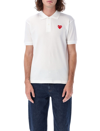 COMME DES GARÇONS PLAY RED HEART PATCH POLO SHIRT