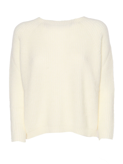 Weekend Max Mara Xeno Knit Mohair Blend Crewneck Sweater In Cream