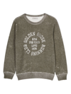 Golden Goose Boy's Journey Running Club Logo-print Sweatshirt In Green