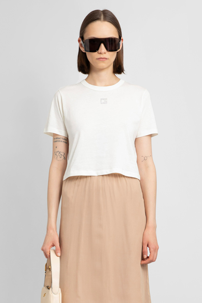 Gucci Cotton Jersey Cropped T-shirt In White