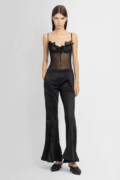 Y/project Sheer-construction Underwired Bodysuit In Black