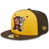 NEW ERA NEW ERA YELLOW HICKORY CRAWDADS THEME NIGHTS HICKORY DICKORY DOCKS  59FIFTY FITTED HAT