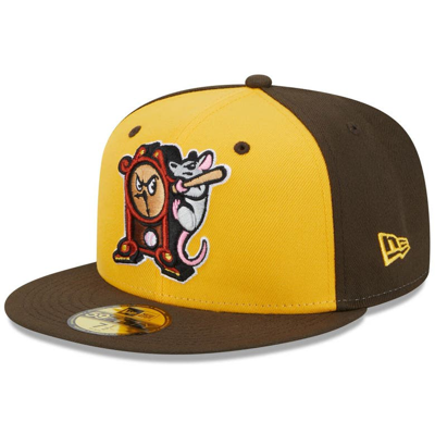 New Era Yellow Hickory Crawdads Theme Nights Hickory Dickory Docks  59fifty Fitted Hat