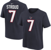 NIKE YOUTH NIKE C.J. STROUD NAVY HOUSTON TEXANS PLAYER NAME & NUMBER T-SHIRT