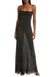 Afrm Shea Rhinestone Maxi Dress In Noir