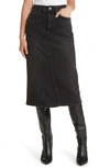 RAILS HIGHLAND HIGH WAIST DENIM MIDI SKIRT