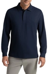 Hypernatural Biscayne Long Sleeve Supima® Cotton Blend Polo In Midnight Navy