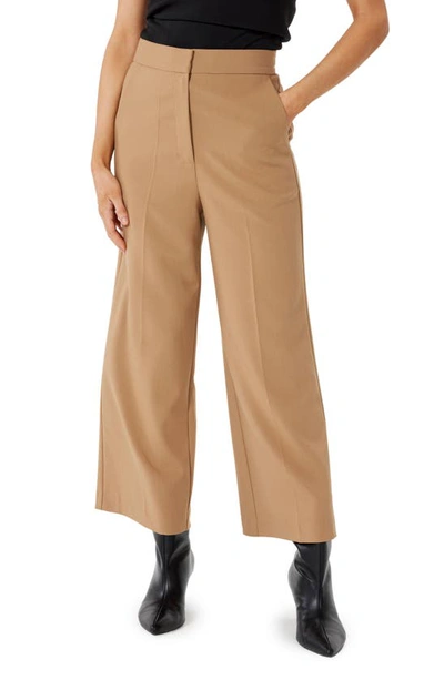 Sophie Rue Hylan Cropped Wide-leg Pant In Fawn