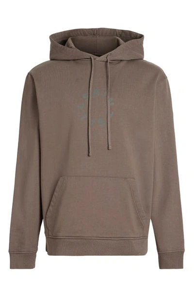 Allsaints Tierra Relaxed Fit Long Sleeve Hoodie In Vole Brown