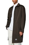 Alpha Industries Cotton Blend Car Coat In Chocolate
