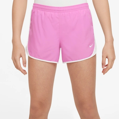 Nike Tempo Big Kids' (girls') Dri-fit Running Shorts In Playful Pink/white/white