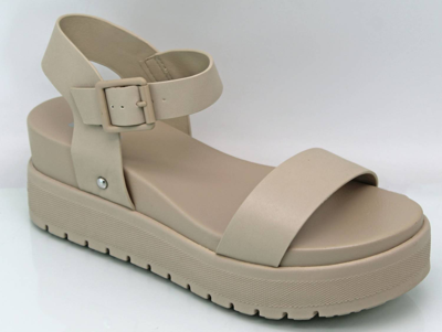 Mia Kiera Espadrille Platform Sandal In Beige