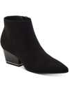 ALFANI ARMENA WOMENS FAUX SUEDE POINTED TOE ANKLE BOOTS