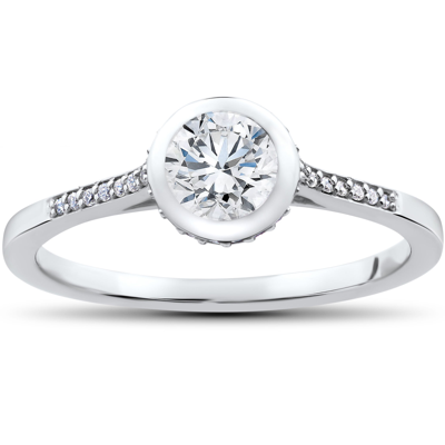 Pompeii3 5/8 Ct Lab Grown Diamond Aria Engagement Ring 14k White Gold In Multi