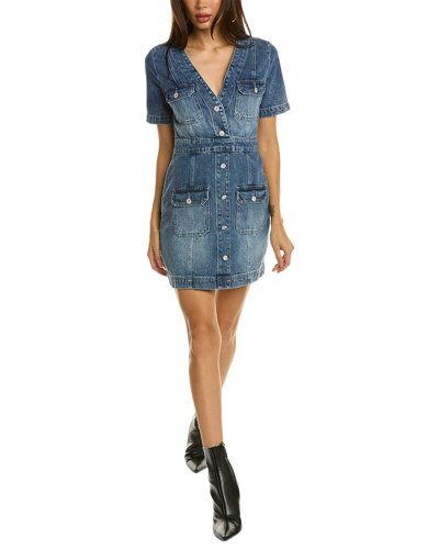 Amanda Uprichard Abitha Denim Mini Dress In Blue