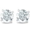 Pompeii3 3/4ct Round Brilliant Natural Diamond Stud Earrings In 14k Gold Classic Setting In White