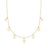 Rs Pure Ross-simons Italian 14kt Yellow Gold Multi-star Charm Necklace In Gold