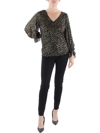 VINCE CAMUTO HOLIDAY HUES WOMENS PULL OVER V-NECK BLOUSE