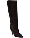 Isabel Marant Womens Black Laspi Suede Leather Knee-high Boots Eur 36 / 3 Uk In Black