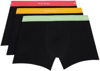 PAUL SMITH THREE-PACK BLACK CONTRAST WAISTBAND BOXER BRIEFS