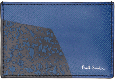 Paul Smith Blue Rug Print Card Holder In Pr Multicolour