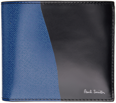 Paul Smith Black & Blue Rug Print Wallet In Pr Multicolour