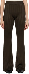 JIL SANDER BROWN FLARED TROUSERS