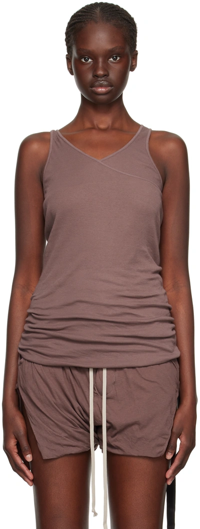 Rick Owens Drkshdw Purple Double Ziggy Banana Tank Top In 43 Mauve