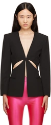 Versace Jeans Couture Cut-out Tailored Jacket In Black