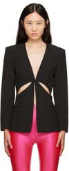 Versace Jeans Couture Cut-out Tailored Jacket In E899 Black