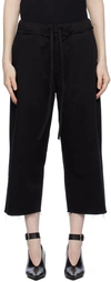 Airei Black Drawstring Trousers In Black 1