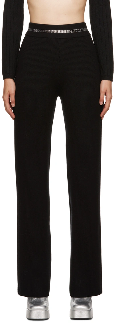 Gcds Bling Straight-leg Trousers In Black